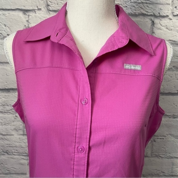 COLUMBIA Omni-Shade Sun Protection Button Down Shirt Vest Size Extra Small - Picture 3 of 12